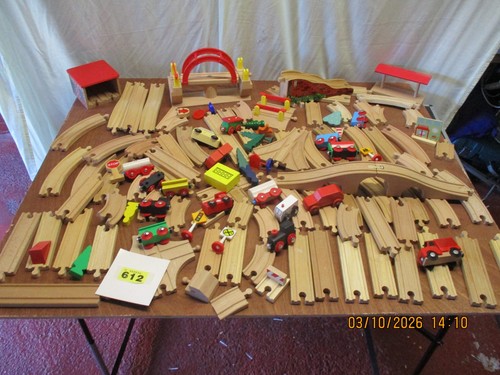 Wooden train track - track,