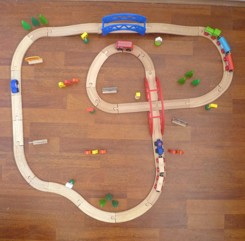 Wooden train track - train, set