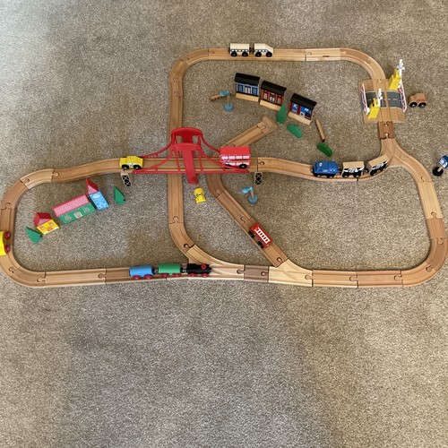 Wooden train set - set, with