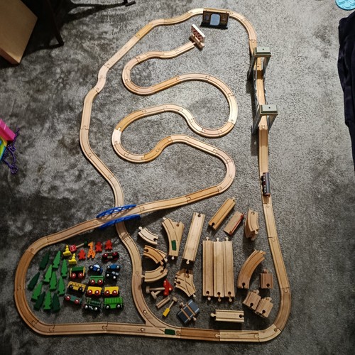 Large wooden train - train, set
