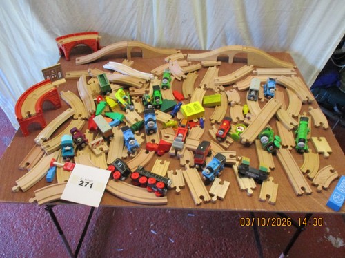 Wooden train track and - track,