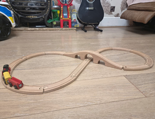 Wooden train track bundle with