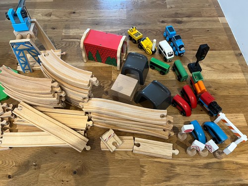 Large wooden train track - wooden,