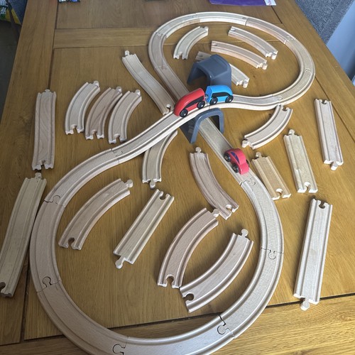 Wooden train track bundle - wooden, with