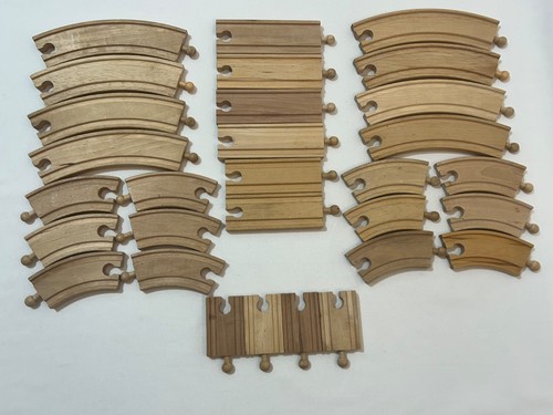 Wooden train track set x30 - of,