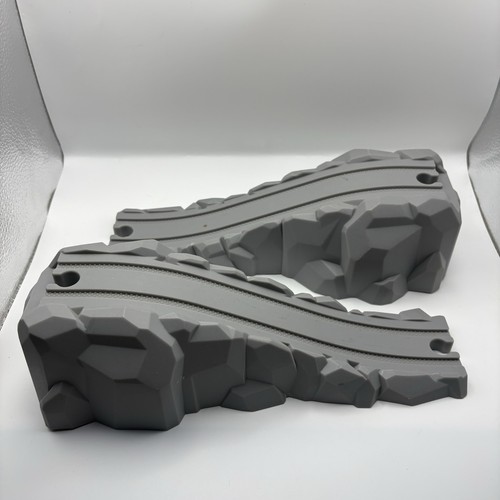 Wooden train track rocky - wooden,
