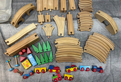 Wooden train track bundle - wooden,