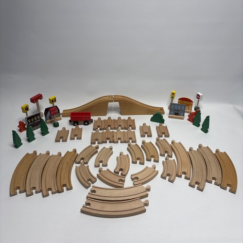 Wooden train track - wooden, set