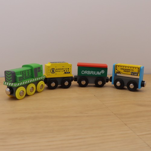 Wooden train track green - wooden,