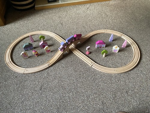 Wooden train track set - wooden,