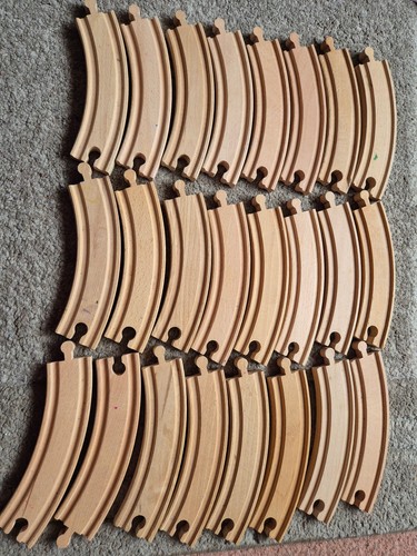 Wooden train track curves x28 - wooden,