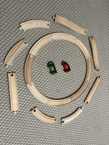 Wooden train track set - wooden,
