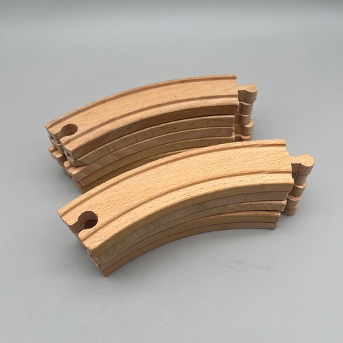 10x wooden curved train track - curved,