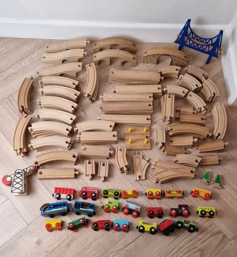 Huge wooden train track - huge,