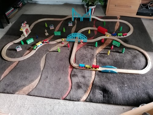 Large wooden train bundle - wooden,