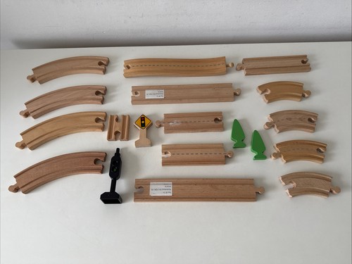 Wooden train track set - wooden,