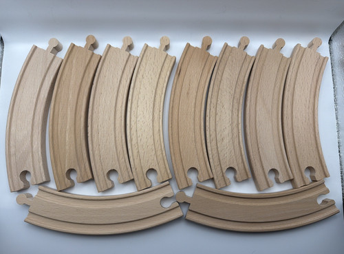 Wooden train track curved - train,