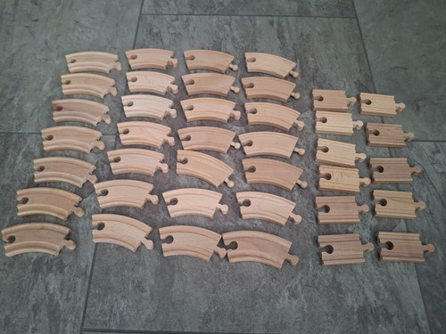 40x straight curves wooden - ,