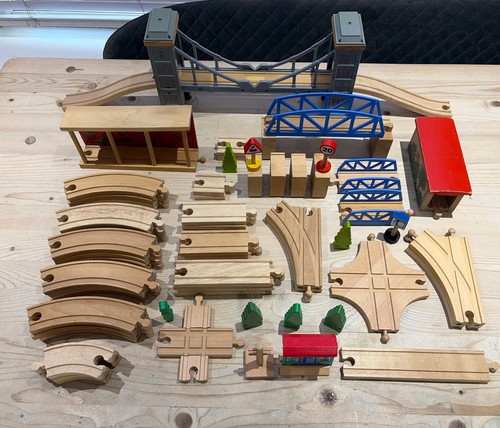 Wooden railway track - wooden, &