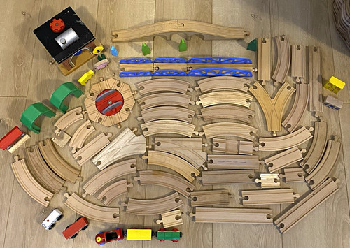 Wooden train track bundle - wooden,