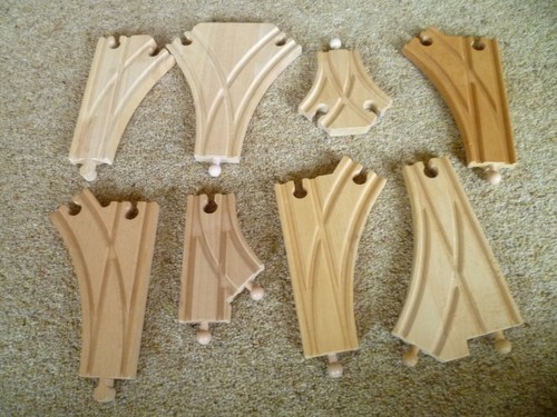 Wooden train track bundle - track,