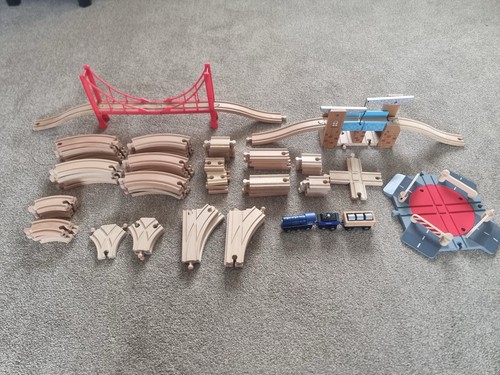 Wooden train track bundle - track, with