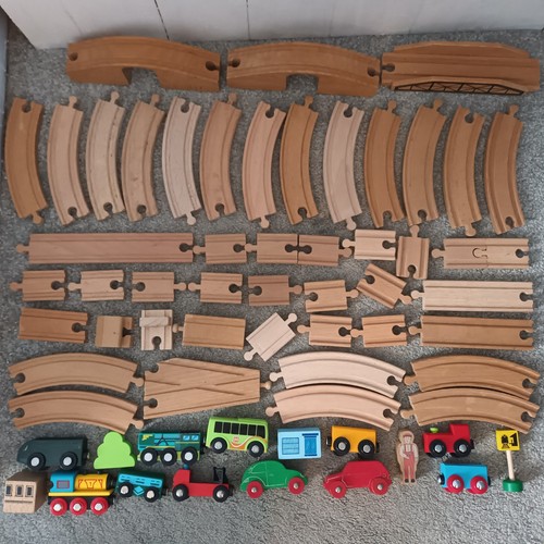 Wooden railway train track - wooden, s