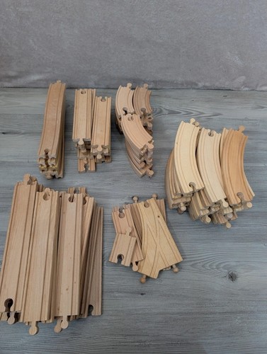 Wooden railway train track - wooden,