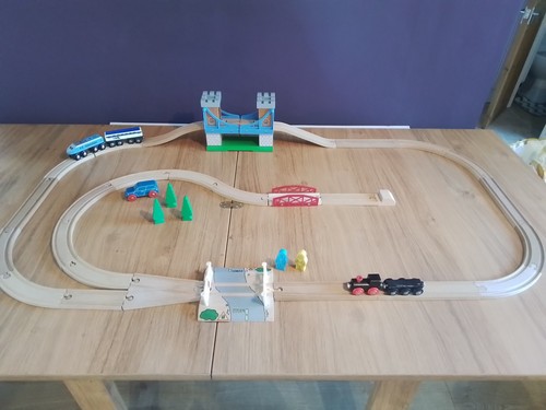 Wooden train track bundle - track,