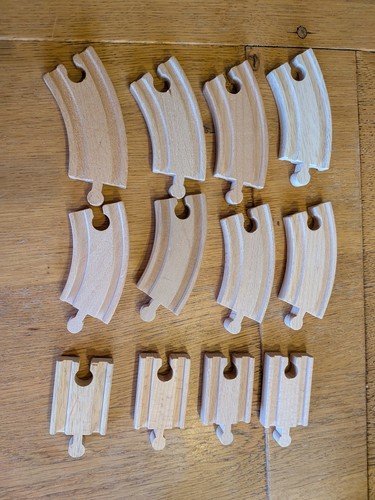 Wooden train track - train, pieces