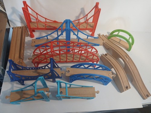 Wooden train track bridge - 10,