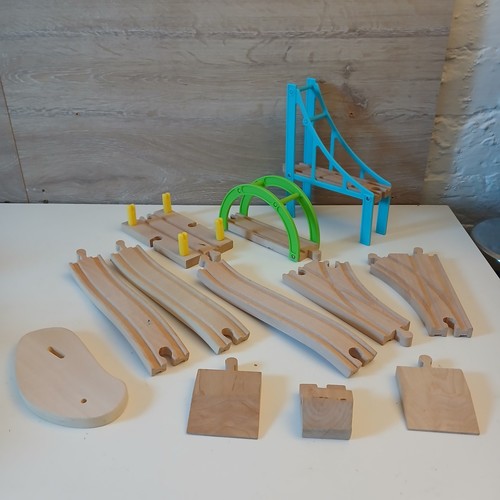 Wooden railway track - wooden,