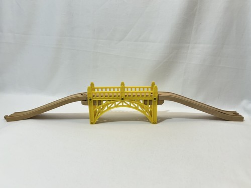 Wooden yellow train track - train,