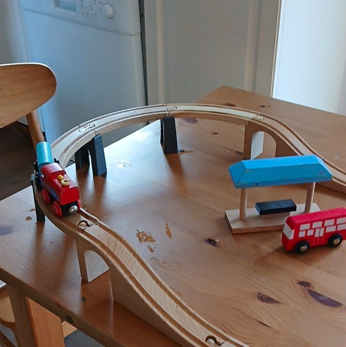 Wooden train track - wooden, set