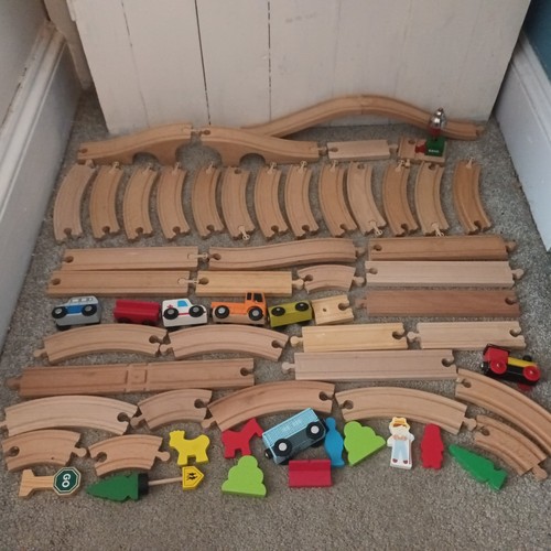 Wooden railway train - wooden,