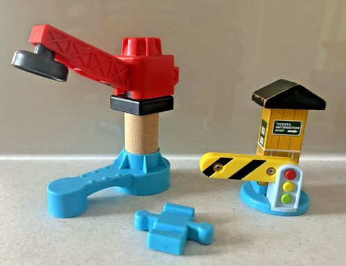 Wooden train track crane - wooden,