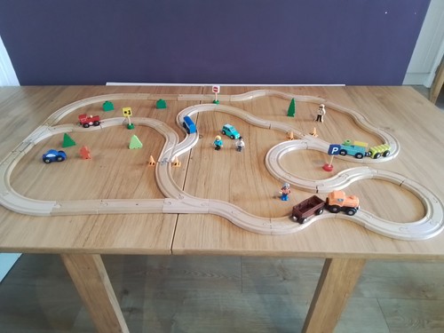 Wooden train track - track, with