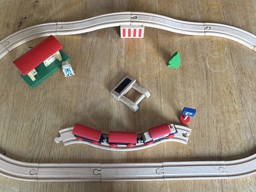 Wooden train track - wooden,