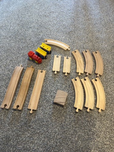 Wooden train set track - wooden,
