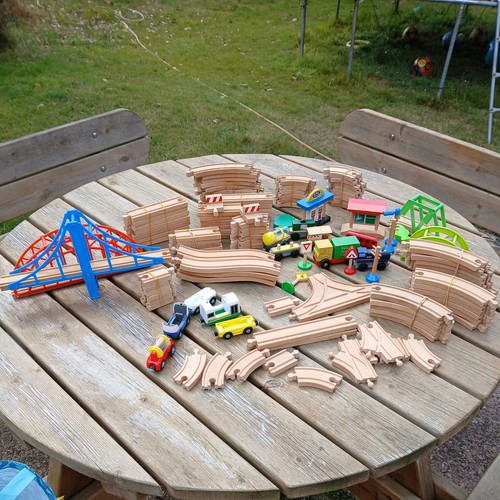 Wooden train track accessories - train,