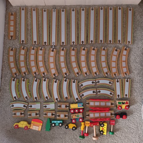 Vintage wooden railway - vintage,