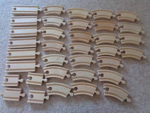 Wooden train track straight - train,