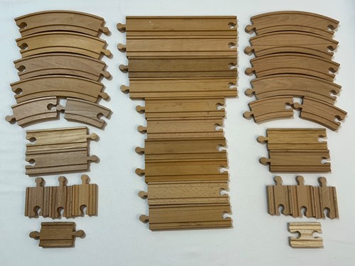 Wooden train track set x32 - set, of