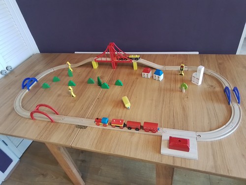 Wooden train track - wooden, with