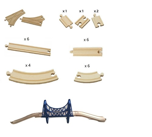 New wooden train - new, bundle