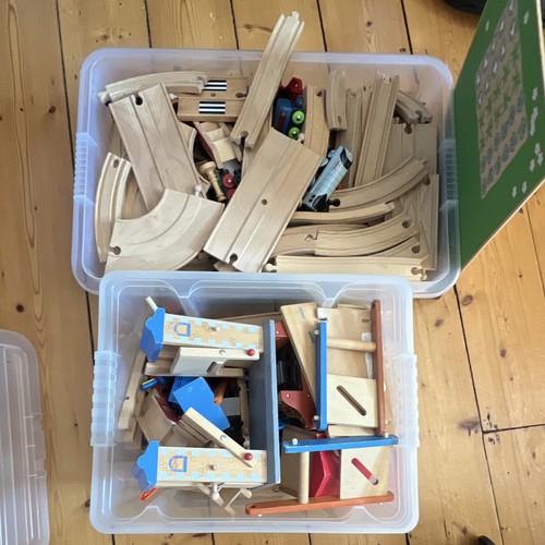 Wooden train track - wooden, and