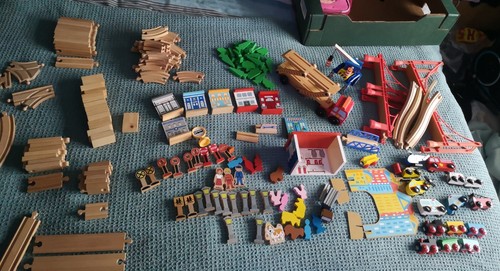 Wooden train set bundle - wooden,