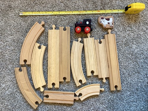 Wooden train track set - wooden,