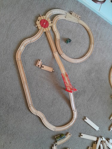 100 wooden train track - wooden, set