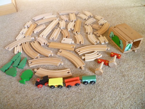 Wooden toy railway train - wooden,
